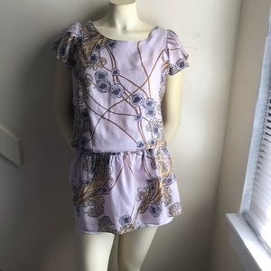 Anthropologie trinity tunic top 100% silk